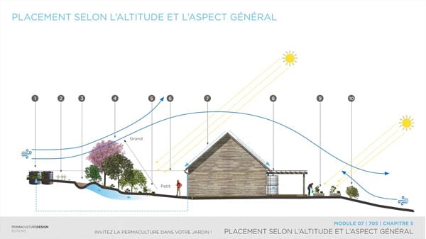 Exemples de gestion des eaux dans un jardin en permaculture