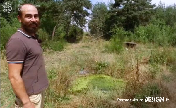 Romain observe et expérimente la permaculture dans son jardin: potager, buttes, terrasses, mares, arbres fruitiers, poules, serre souterraine, tout est réuni pour avoir de belles récoltes.