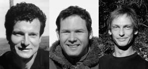Portraits de S.G. Fleischhauer, R. Spiegelberger et J. Guthmann auteurs du livre Plantes sauvages comestibles, mode d’emploi paru aux Éditions Ulmer.