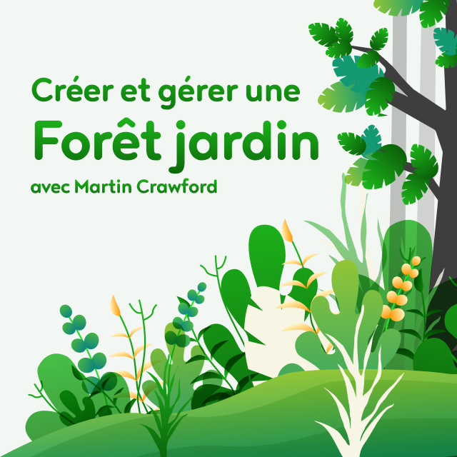 Créez un jardin forêt chez vous qui sera un paysage semi-forestier comestible, médicinal, utile, avec peu d’entretien, grâce à un des meilleurs spécialistes mondiaux du domaine : Martin Crawford.