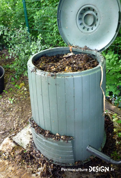 Composteur pour Jardin 17 L Fabrication Engrais 100% Naturel 35 x 28 x 28 cm Bac à Compost pour Déchats organiques 