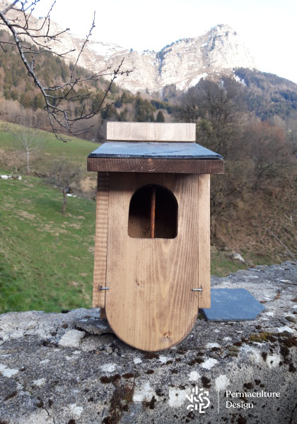 Nid d'oiseau en forme de champignon Sculpture d'arbre Décor Nichoir pour  cour de jardin à l'extérieur 