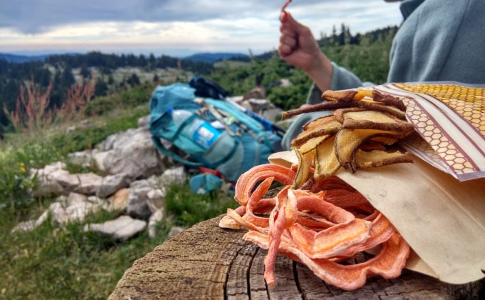 Chips au séchoir solaire ou déshydrateur alimentaire.