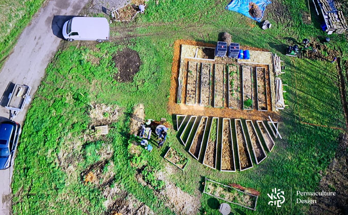 Potager en permaculture Perma+ chez David