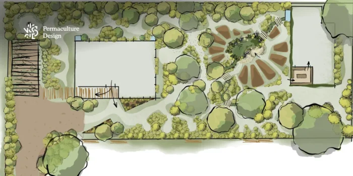 Dessin jardin en peramculture