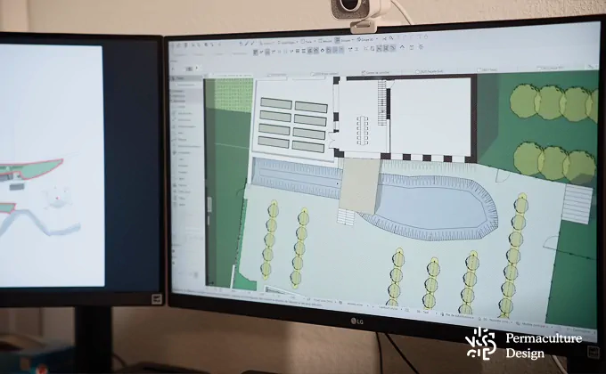 Changer de vie : plan dans jardin en Permaculture Design.