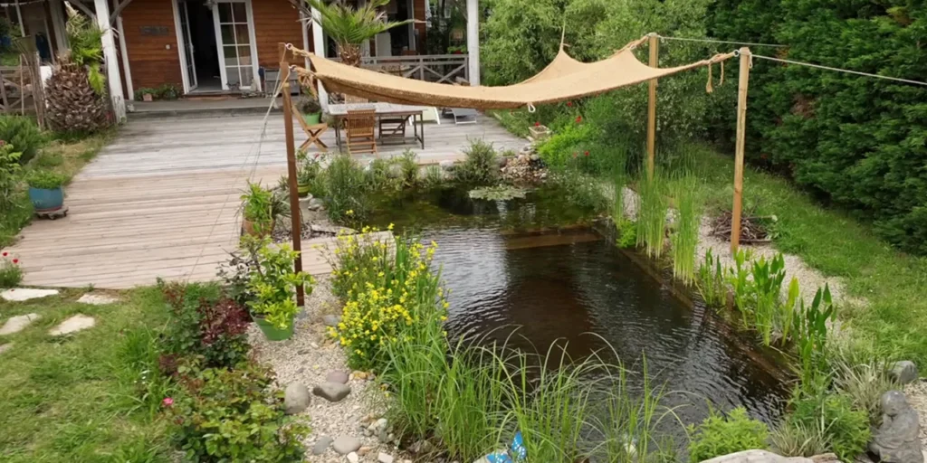 Reconversion d'une ancienne piscine en piscine naturelle.