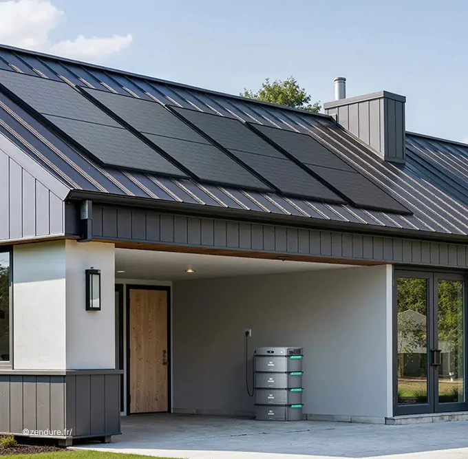 Système solaire avec batterie physique pour consommer le soir